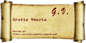 Grotte Veszta névjegykártya